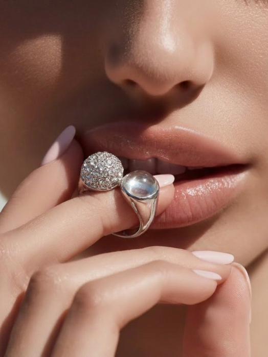 Dual Gemstone Statement Ring