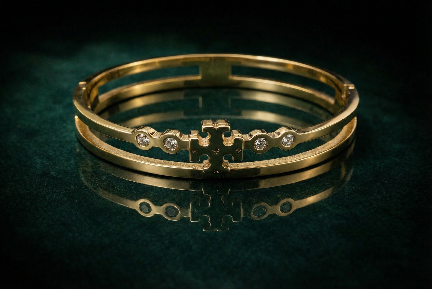 Gold Statement Cuff with Intricate Details