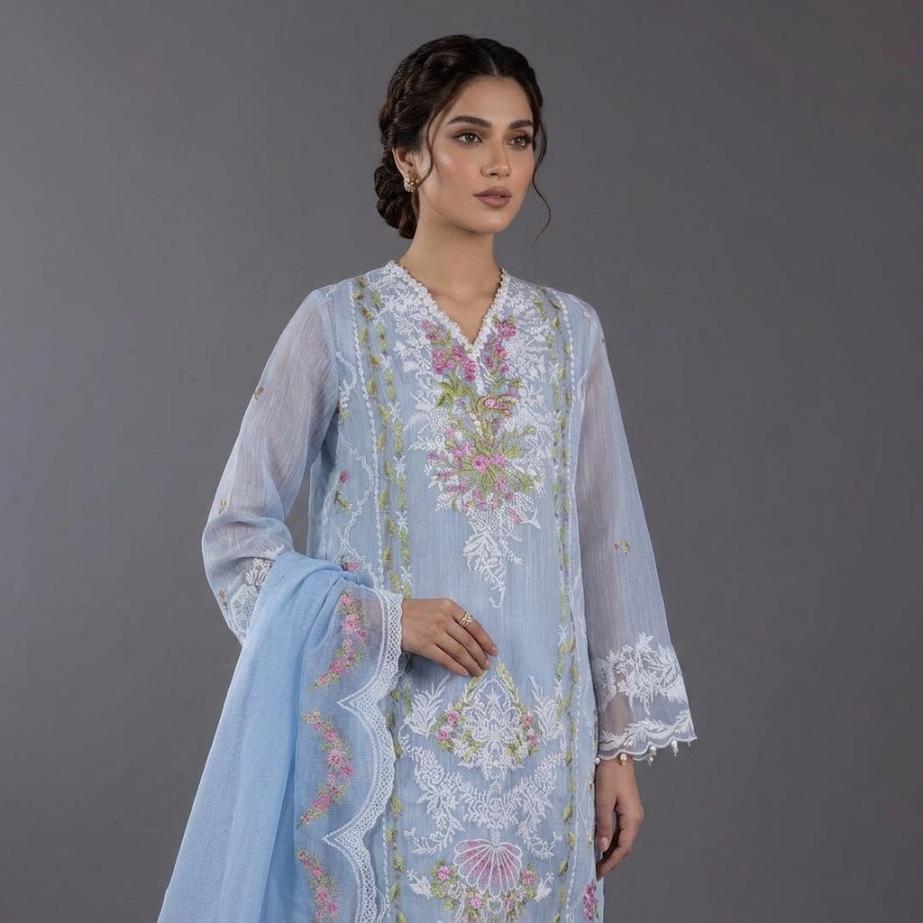 Sana Safinaz 3 Piece Embrioded Suit