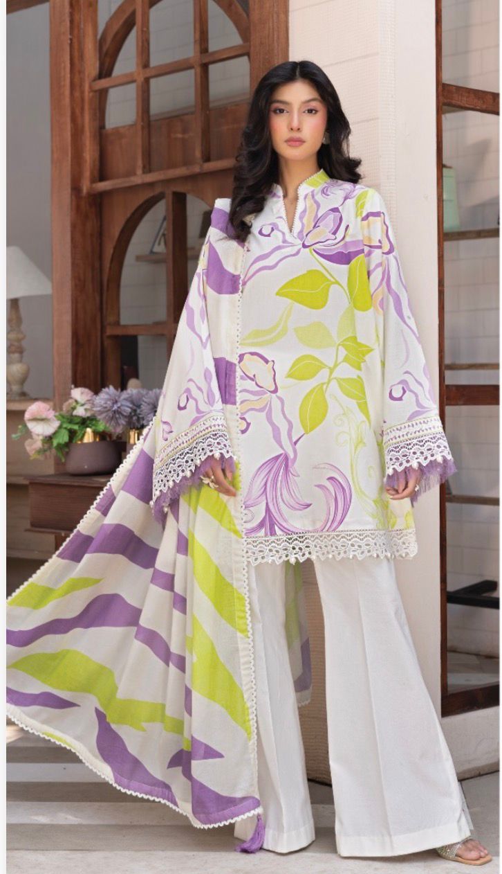 Maria.B M.Basics Elaheh Printed Lawn Unstitched 3Pc Suit