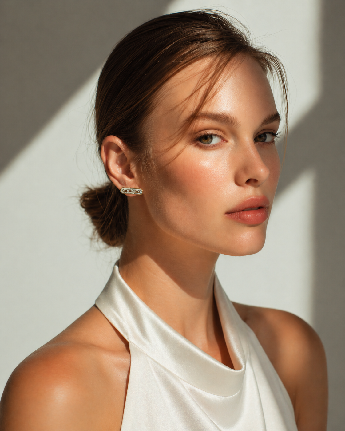 Diamond Bar Earrings