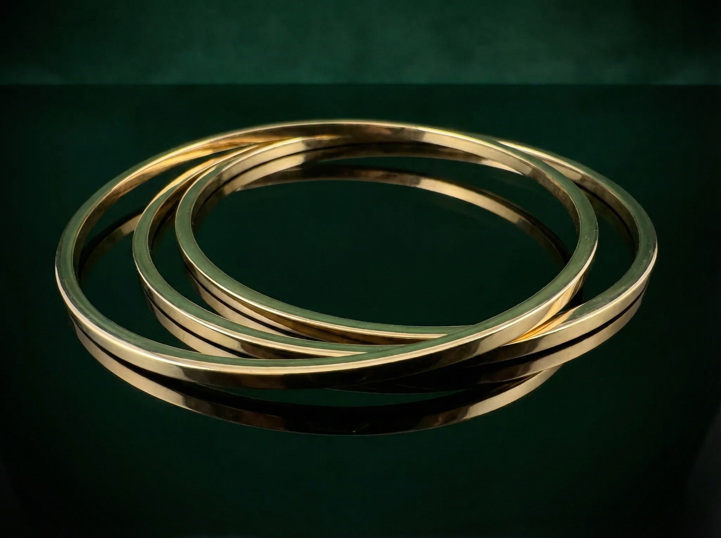 Gold Minimalist Stacked Cuffs - Set of 3 Modern Cuffs