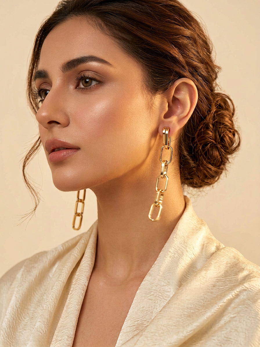 Premium Artificial Earrings Collection | Chain links