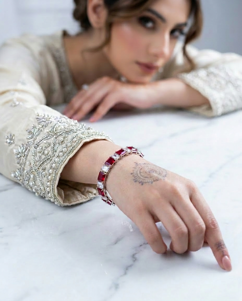 Silver Diamond Tennis Bracelet - Brilliant White Collection