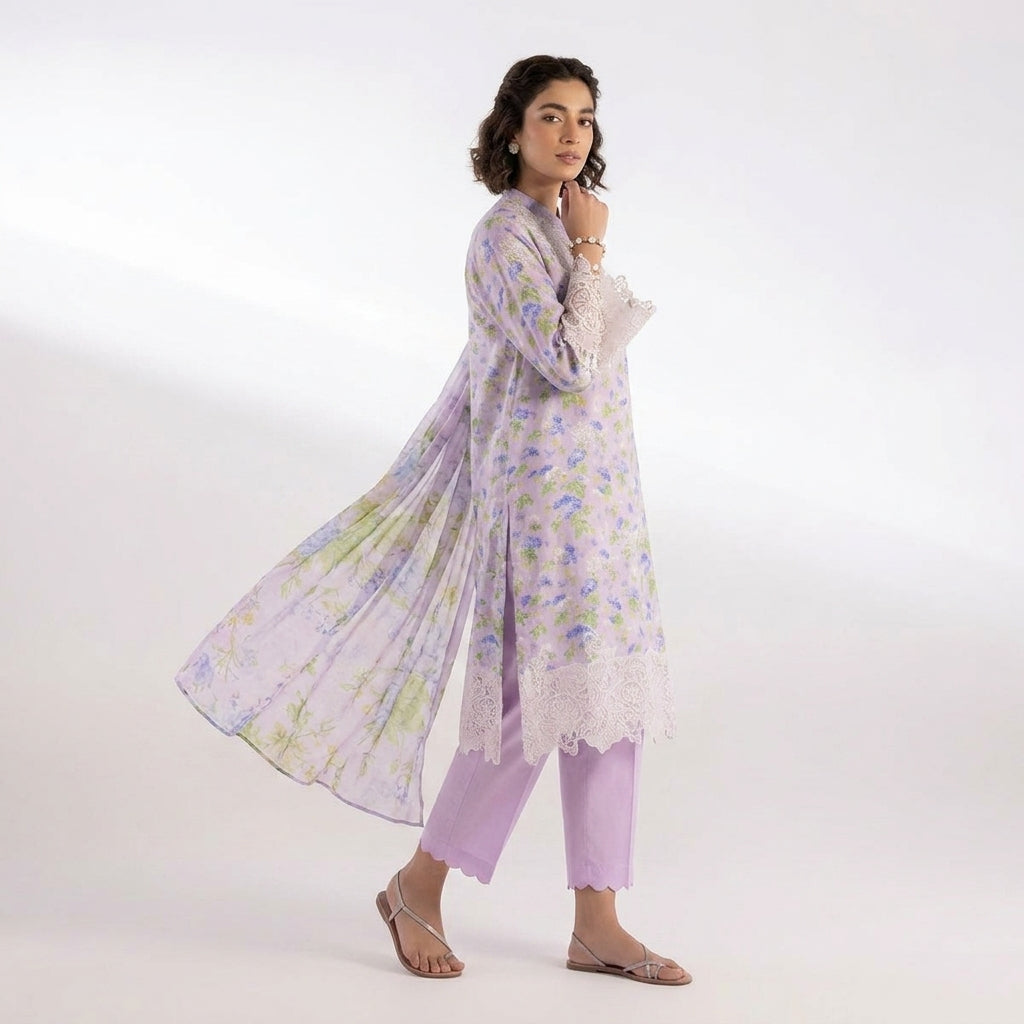 Sana Safinaz 3 Piece Embrioded Muzlin Lawn Suit