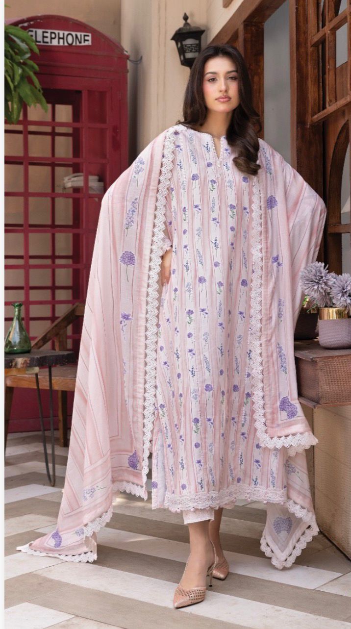 Maria.B M.Basics Elaheh Printed Lawn Unstitched 3Pc Suit