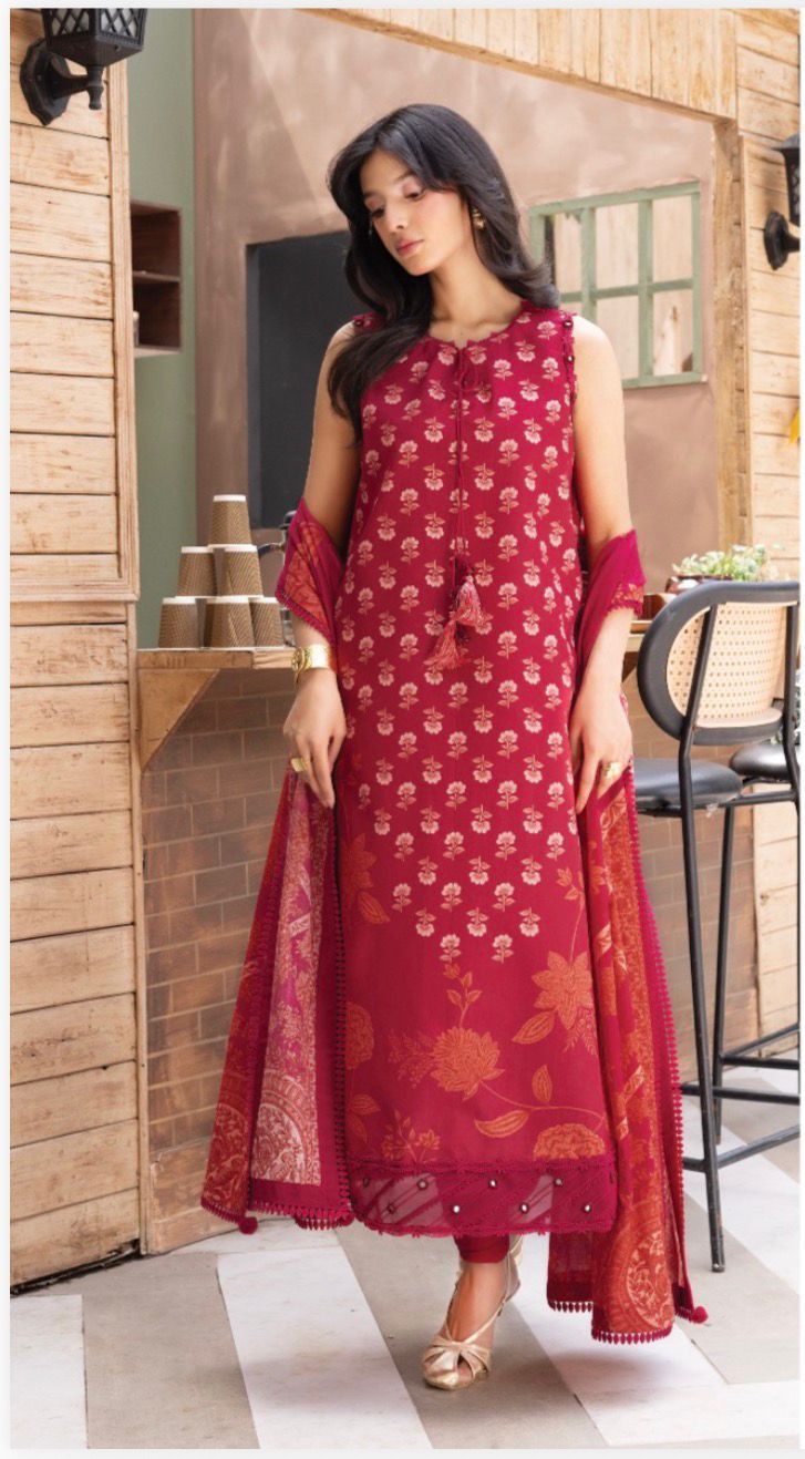 Maria.B M.Basics Elaheh Printed Lawn Unstitched 3Pc Suit
