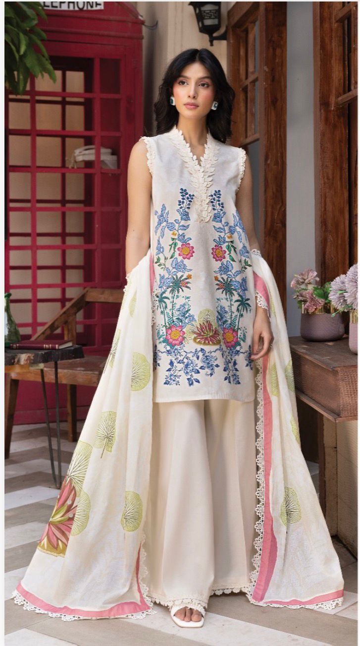 Maria.B M.Basics Elaheh Printed Lawn Unstitched 3Pc Suit