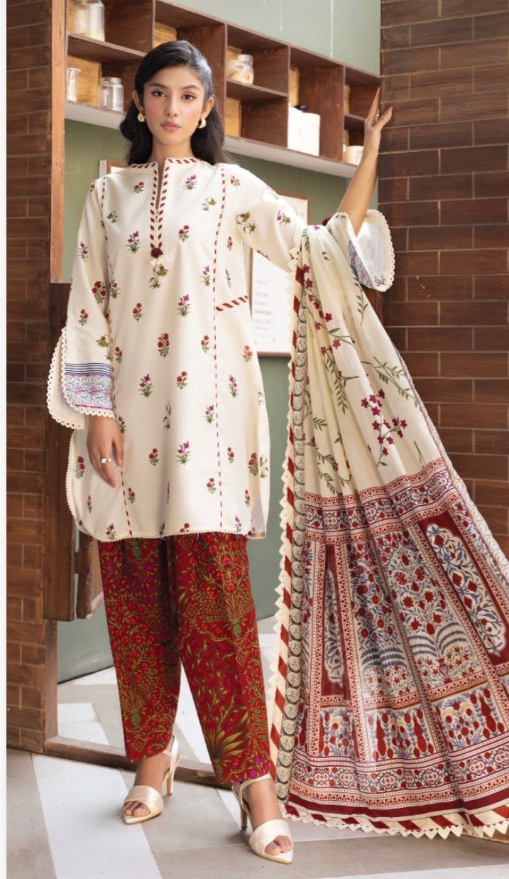 Maria.B M.Basics Elaheh Printed Lawn Unstitched 3Pc Suit