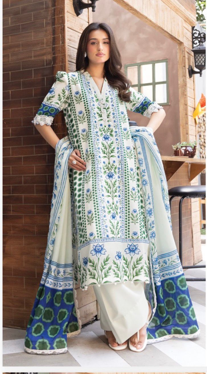 Maria.B M.Basics Elaheh Printed Lawn Unstitched 3Pc Suit