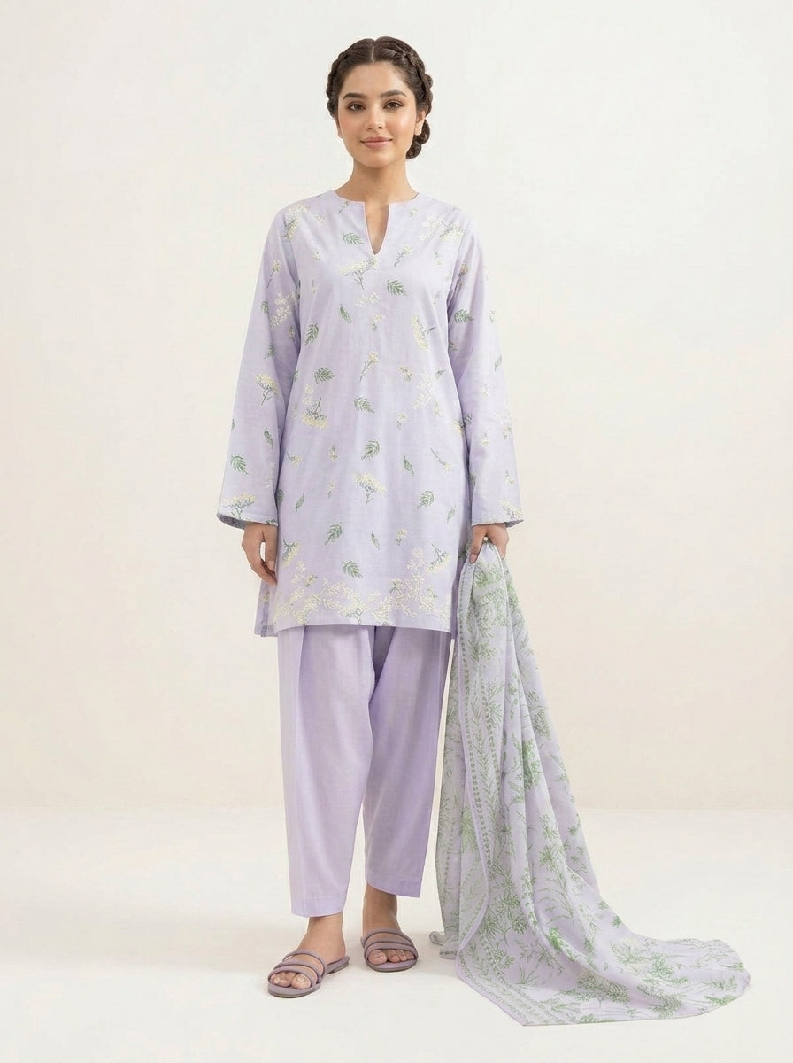 Sapphire 3 Piece Embroidered With Shalwar