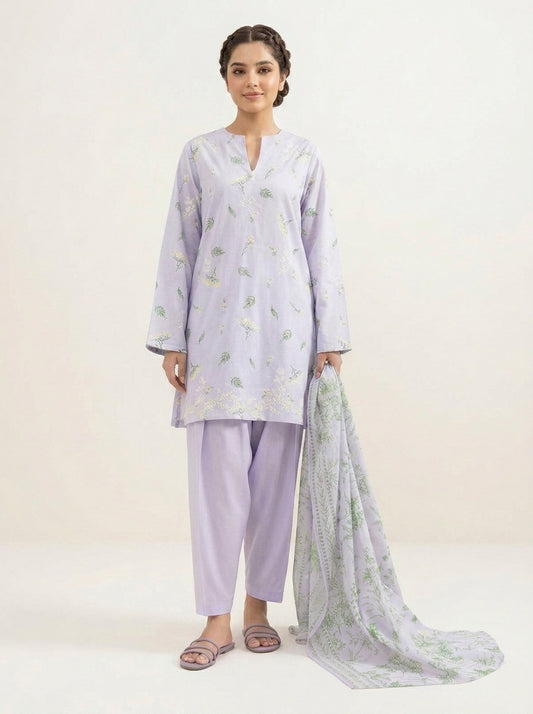 Sapphire 3 Piece Embroidered With Shalwar