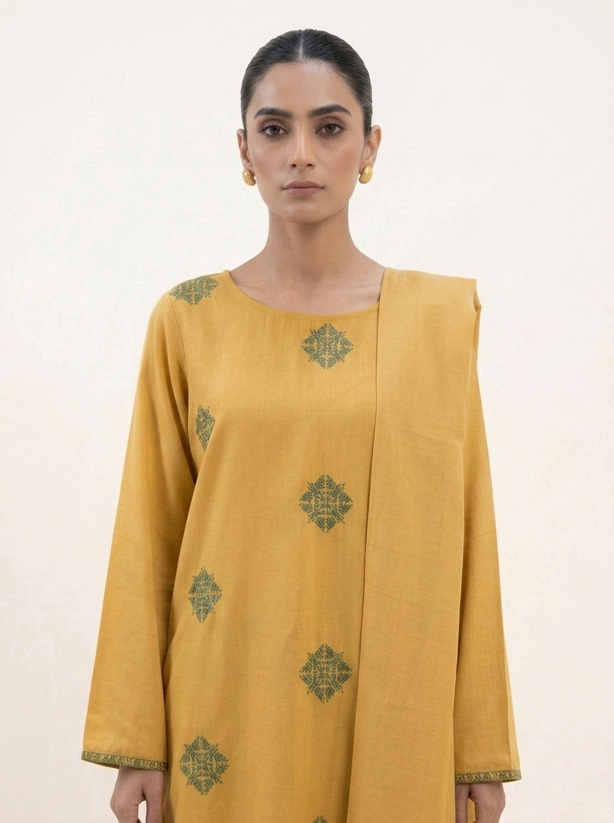 Sapphire Viscose Shirt Khaddar Dupatta Winter Stuff XSmall & XLarge