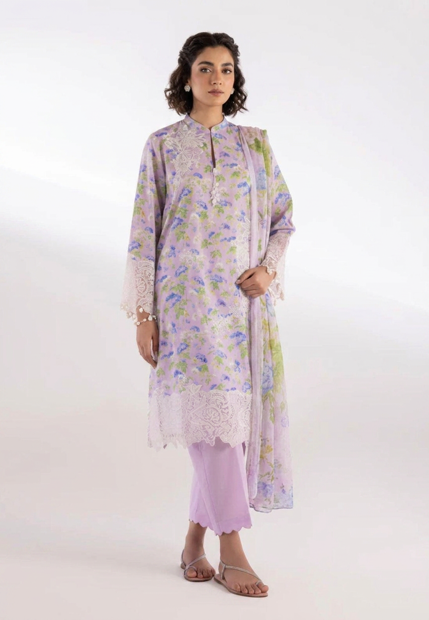 Sana Safinaz 3 Piece Embrioded Muzlin Lawn Suit