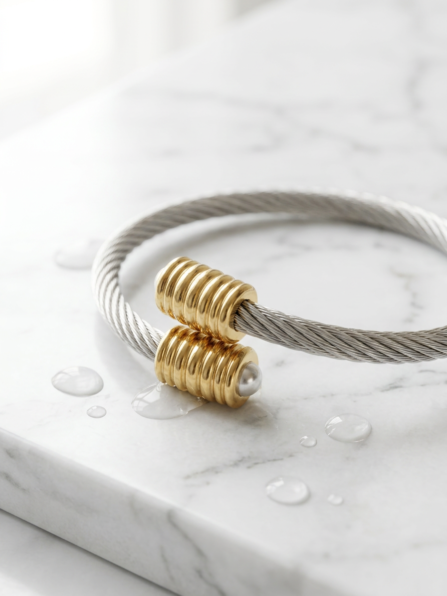 Cable Bangle Bracelet Ring
