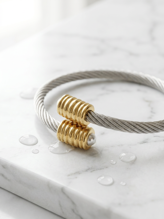 Cable Bangle Bracelet Ring