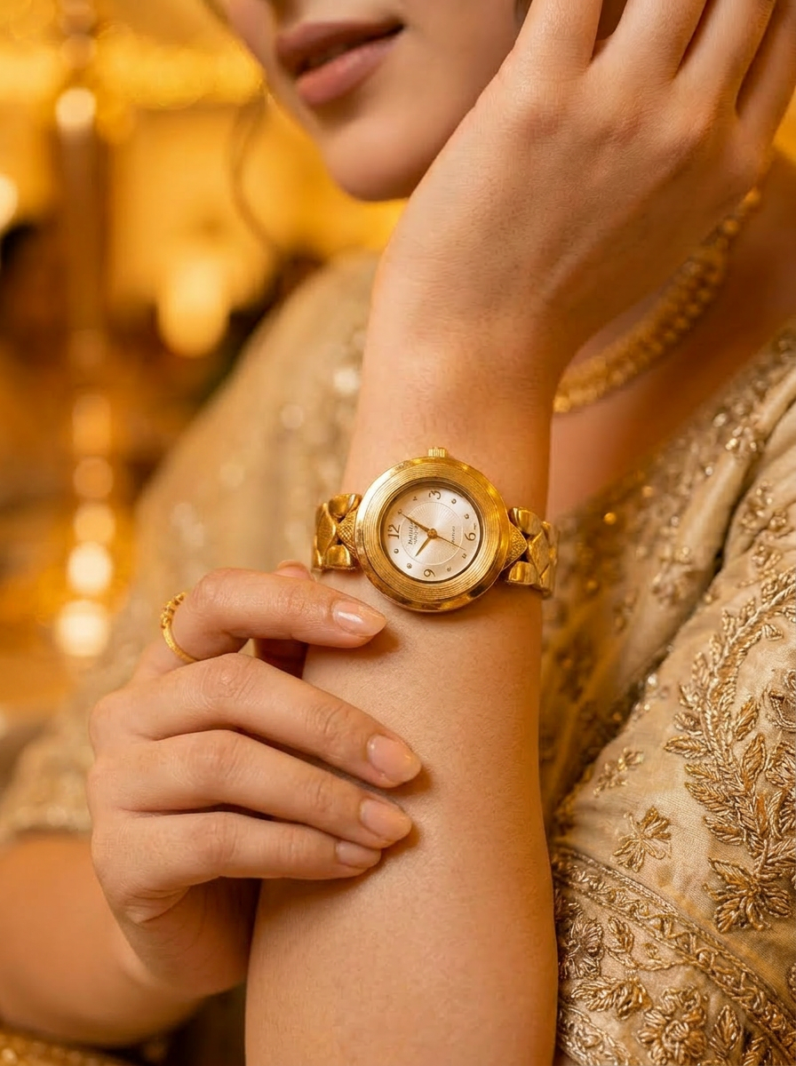 GOLDEN LEAF CHARM WATCH